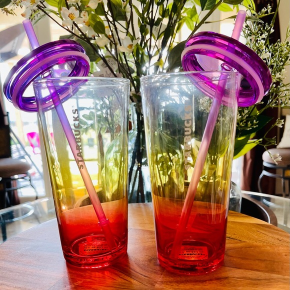 Starbucks Ombré Sunset Glass Reusable Tumbler - Picture 12 of 16